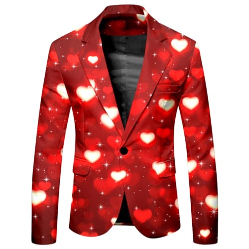 Veste de costume avec imprimé cœur coupe ajustée et confort slim fit