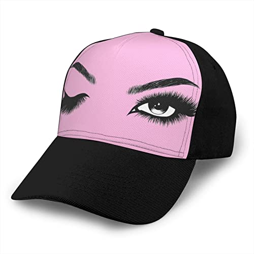 IQOPPEDR Bonita gorra de béisbol con diseño de cangrejo para papá, gorra de camionero para mujeres y hombres, ajustable, a la moda, hip hop, de perfil bajo, Ojos con lentes largos, Talla única