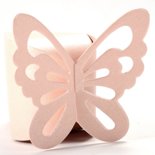 50 Pcs Butterfly Favor Gift Candy Boxes Cake Style...