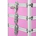 vidaXL Kosmetikkoffer mit 4 Etagen Ablagen Beauty Case Schminkkoffer Friseurkoffer Schmuckkoffer Pilotenkoffer Trolley Rollkoffer Make up Koffer Alu Rosa