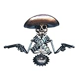 Cowboy Skull Gunslinger Hood Ornament 3D Vintage Decorative Emblems Exterior Car Log Sculpture Decoration for Vehicles Halloween Parties Emblems