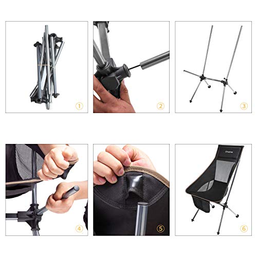 Kingcamp Kc2012 Camping-Chairs, One Size, Black-2 Pcs #TOP5
