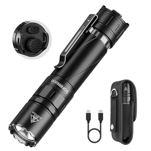 Sofirn SK30 Tactical Flashlight 3000 Lumens Rechargeable with Holster