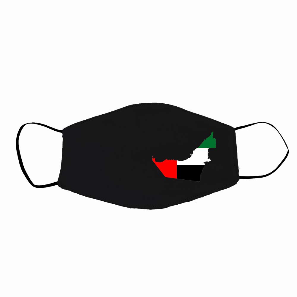 Customized Adjustable Mask with Filter Pocket - UAE Flag and Map
