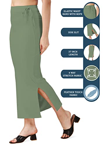 Image of Mehrang Microfiber Saree Shapewear Petticoat for Women, Cotton Blended Shape Wear Dress for Saree