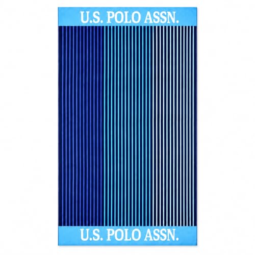 U.S. POLO ASSN. Oversized Beach and Pool Towel, 100% Cotton Velour, 40 x 70 Inch, Lightweight, Absorbent, for Beach, Pool, or Spa (1, Hawaii)