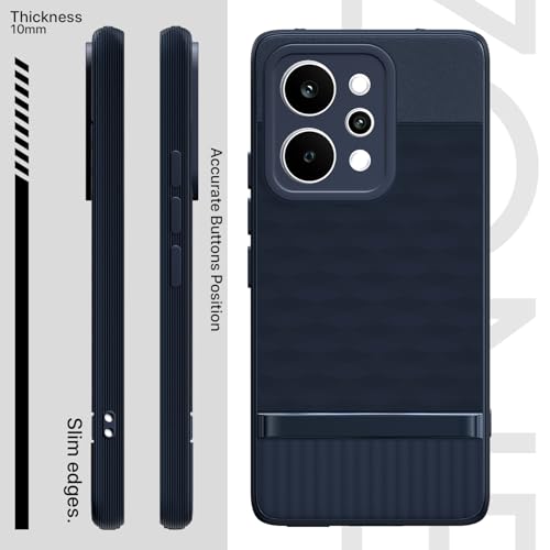 Image of Pikkme Back Cover for Realme P4 Power 5G Camera Protection 3D Hexa Cube Design Silicone Protective Bumper Case (Blue)