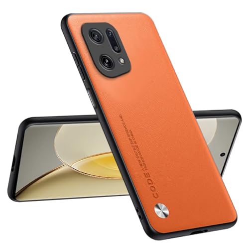 Topme Funda Compatible con OPPO Find X5 (6.55') – Protección Segura y con Estilo - Naranja