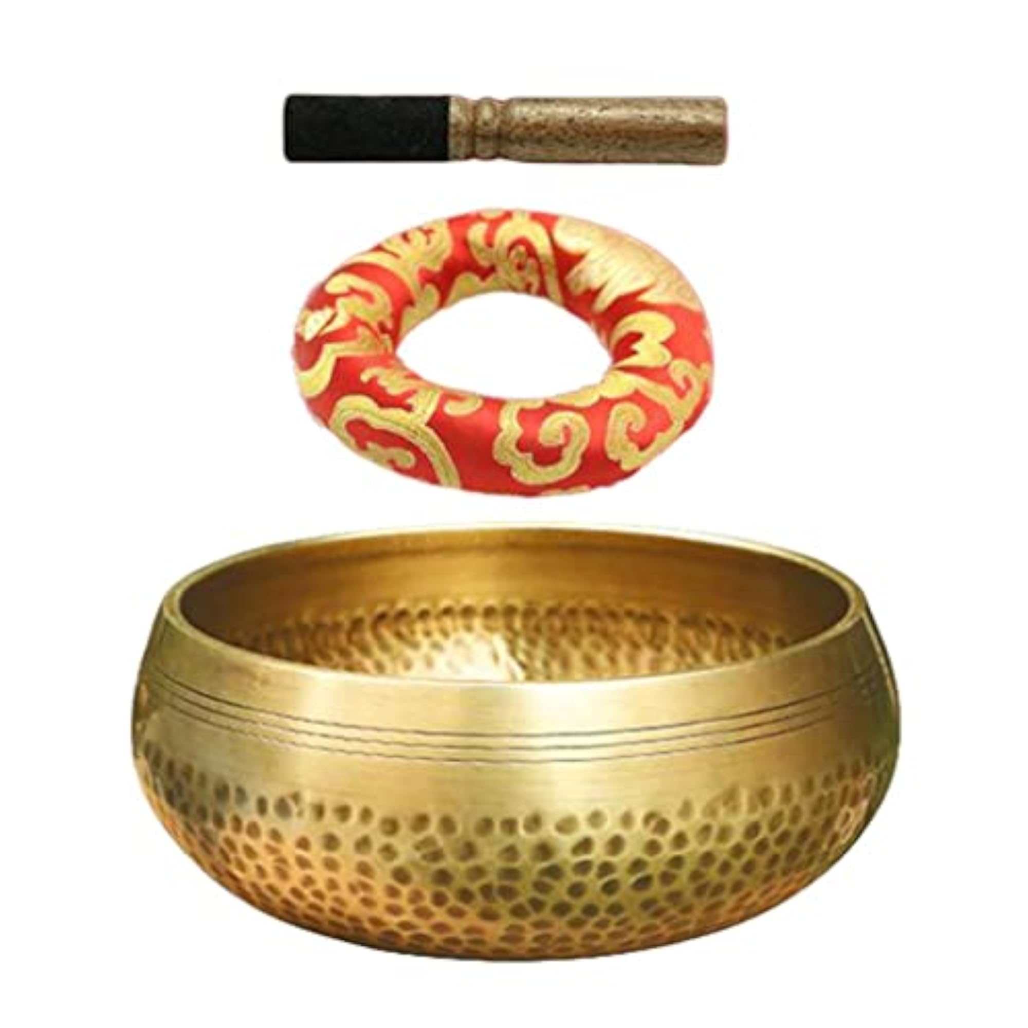 Copper Singing Bowl Set for Buddhist Meditation, Dia 11cm