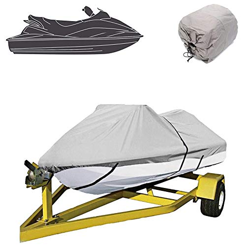 DTLEO Funda de Lancha Motora Trailerable Impermeable 210D Oxford UV Protección Jet Ski Cover 165X118 Inch (420X300cm) Cover