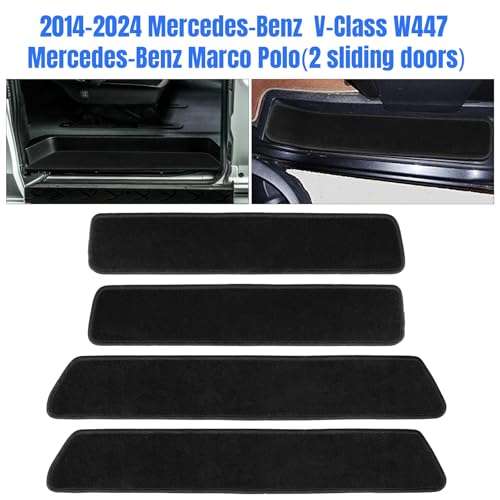 Opaltool 4-TLG Teppiche Einstieg Trittstufen passend für Mercedes-Benz V-Klasse W447 Marco Polo 2014-2024 Schiebetür, Teppiche Fußmatten mit Klebeband