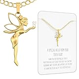 Happy Kisses Tooth Fairy Necklace - Tooth Fairy Pendant - A Message from Your Tooth Fairy Token - Little Girls, Kids and Children Gift