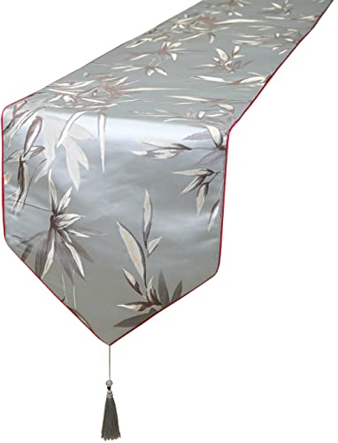 Holiselear Multi-Size Blue Colorful Leaves Luxury Exquisite Table Runner 108 Inches Long, 13 X 108, For Kitchen Tea/Coffee Table Dining Room Decoration Party Dresser #TOP9