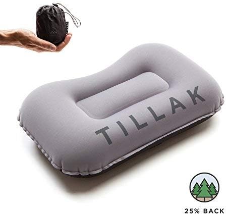 Tillak Bubo Ultralight Inflatable Air Pillow – Comfortable, Lightweight, Compact, Portable, and Perfect for Backpacking, Car Camping, and Even Airplane Travel