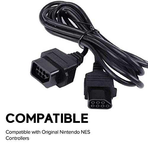 Extension Cable Cord For Original Nintendo Nes 7P Controller 2-Pack 1.8M/6Ft, Premium Replacement Extension Cable For The Original (1985) Nintendo Nes Controller, Not The Nes Classic (2016). #TOP7