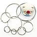 10Pcs Loose Leaf Binder Rings, Nickel Plated Steel Binder Rings, Metal Book Rings for Photo Album Index Cards Key Rings(25mm)