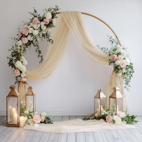 Tela para Arco de Boda 2 Paneles 28.7" x 20FT Champagne miniatura 5