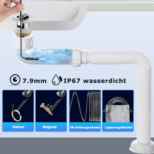 Handy Endoskopkamera USB Endoskop Kamera:1920P HD Dual Lens inspektionskamera mit licht for iPhone...