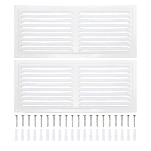 Grille d'aération rectangulaires PATIKIL 20,3x40,6 cm avec maille d'écran et vis pour mur et sol