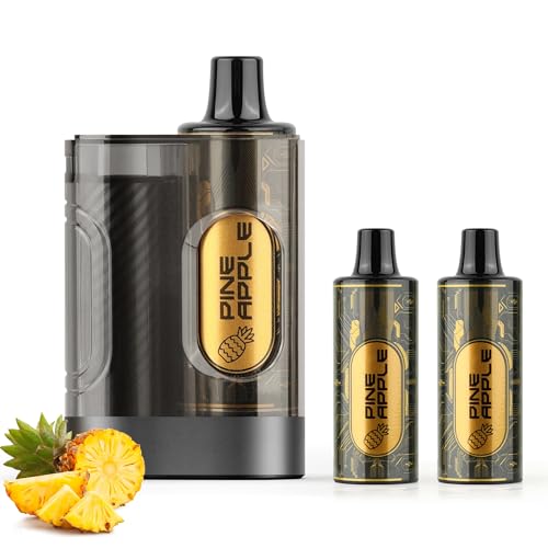 ARASHI 電子タバコ 使い捨て vape シーシャ 15,000回吸引回数 大容量 パイナップルポッド3個付き 水蒸気タバコ ベイプ 爆煙 カートリッジ交換可能 持ち運び便利 禁煙グッズ ニコチン0 タール0