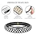 Black and White Checkered Steering Wheel Cover for Women, Universal Auto Steering Wheel 14-15 Inch Car Interior Accessories with 2PCS Car Coasters, Suitable for Men and Women