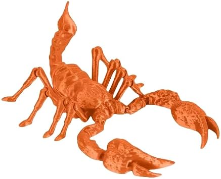 3D Printing Articulated Scorpion Adult Collectible, Mysterious Design Orange