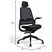 Steelcase Series 1 Office Chair with Headrest, Graphite Frame, Cogent Connect Licorice
