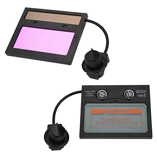 Uadme Lentille Casque de Soudage, 110 × 90 Mm Panneau Solaire Lentille Casque Soudage Lentilles Protection Masque Soudage Obscurcissement Automatique pour la Construction Soudée