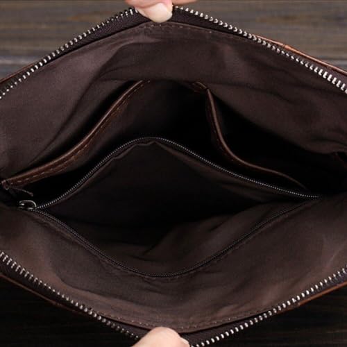 Bolso cruzado retro de cuero para hombre con diseño casual y elegante 8
