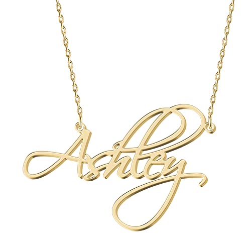 Gargantilla de nombre personalizada chapada en oro de 18 quilates con fuente fina