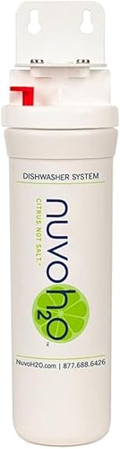 NuvoH2O CitraCharge Pro - Sistema de lavavajillas sin manchas, suavizante de agua ecológico a base de cítricos, reduce la escala, instalación de