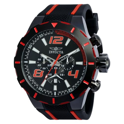 CBN^ CrN^ rv Invicta Men's 20109 S1 Rally Stainless Steel Black and Red Watch [sAi]