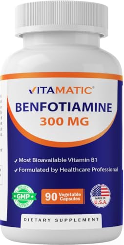 Vitamatic Benfotiamine 300 mg 90 Vegetarian Capsules - Also Called Fat Soluble Vitamin B1