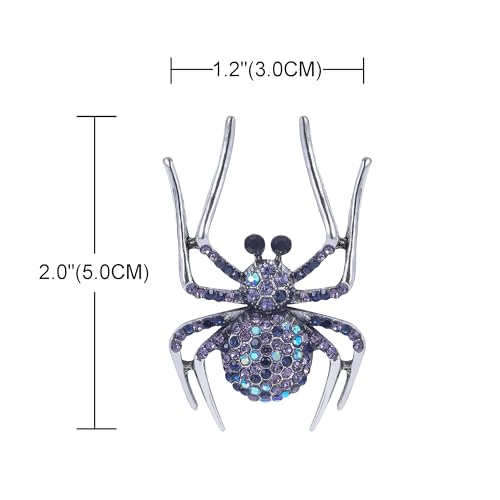 Image of YOQUCOL Halloween Spider Shape Brooch Pins for Women Girls Gift