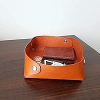 Leather Valet Tray-Desk Tidy-Leather Catchall-Games Tray-Table Decoration