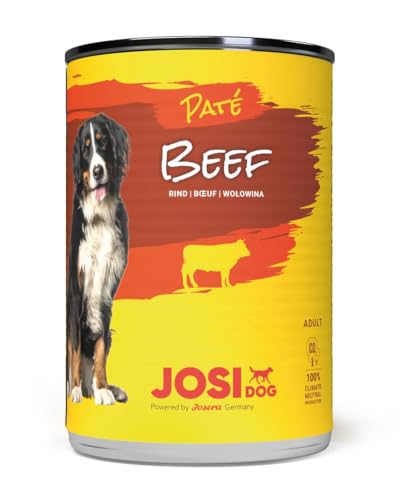 JosiDog Paté Beef | 12x 400g Nassfutter für Hunde