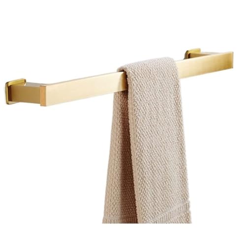 Porte-serviettes mural en aluminium brossé or chic pour salle de bain