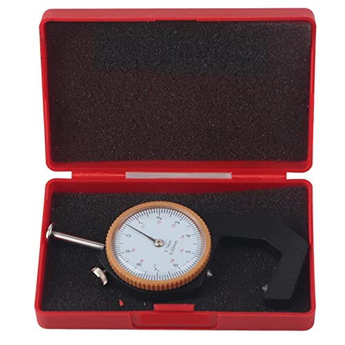 Thickness Gauge, Wear Resistant Aluminum Alloy Round Dial Gauge, Measuring Thickness Dial, Dial Caliper Gauge para Papel, Tubo, Chapa Metálica (Punta: 5.4 x 4.4 x 2.6 cm / 2.1 x 1.7 x 1 in) miniatura 1
