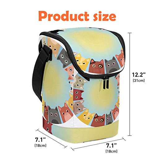 Bolsa de almuerzo pequeña reutilizable con reloj de animales y lonchera ligera 5