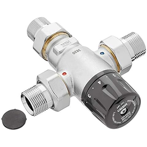 Caleffi 521500 Thermal mixer 3/4 inch 30 - 65 °C resistant to calcification Adjustable dezincification-free Cover