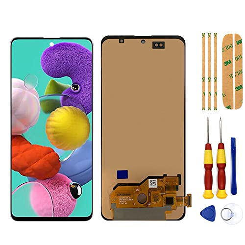 AiBaoQi Reemplazo de pantalla para Samsung Galaxy A51 A515F SM-A515F/DS A515F/DS A515F LCD piezas de reparación de pantalla táctil digitalizador Asamblea con herramientas Cover