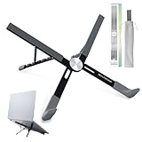 support pour ordinateur portable 17 pouces Le design à cadre ouvert ventilé et sans outil améliore la circulation de l'air. Il suffit de le déplier et de commencer à utiliser, aucun outil n'est nécessaire.