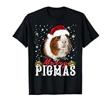 Merry Pigmas Face Mask Funny Guinea Pig Christmas Santa Xmas T-Shirt
