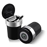 Car Ashtray Detachable Stainless Steel Smokeless Ash Tray With Lid,Portable Odorless Car Trash Can,