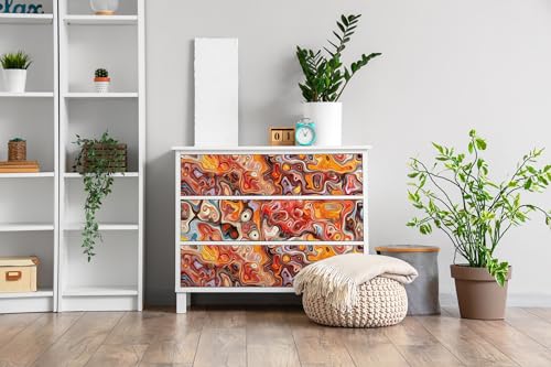 Papel pintado para armario Wallfluent con diseño manchado autoadhesivo para muebles de salon 3