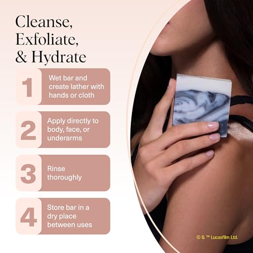 Image of Kitsch Shea Butter Exfoliating Body Wash x Star Wars Stormtrooper Design - Moisturizing Bar Soap & Gentle Soap Bar - Hydrates, Softens & Soothes Skin - Paraben, Silicone & Sulfate-Free - 4 oz