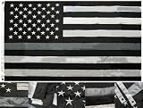3'x5' USA Thin Grey Gray Line Nylon 210D Embroidered 5x3 Flag Banner (RAM)