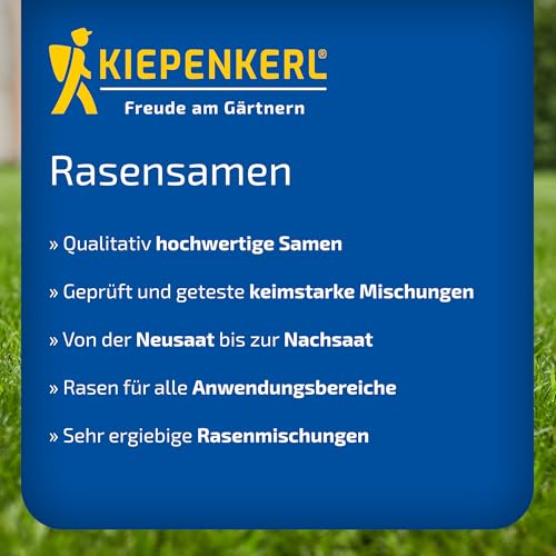 Kiepenkerl Trockenrasen 1085272 - Rasensamen für trockene Standorte - schnellkeimend - 1 kg für 30 m² - Rasensaat, Grassamen, Saatgut Made in Germany