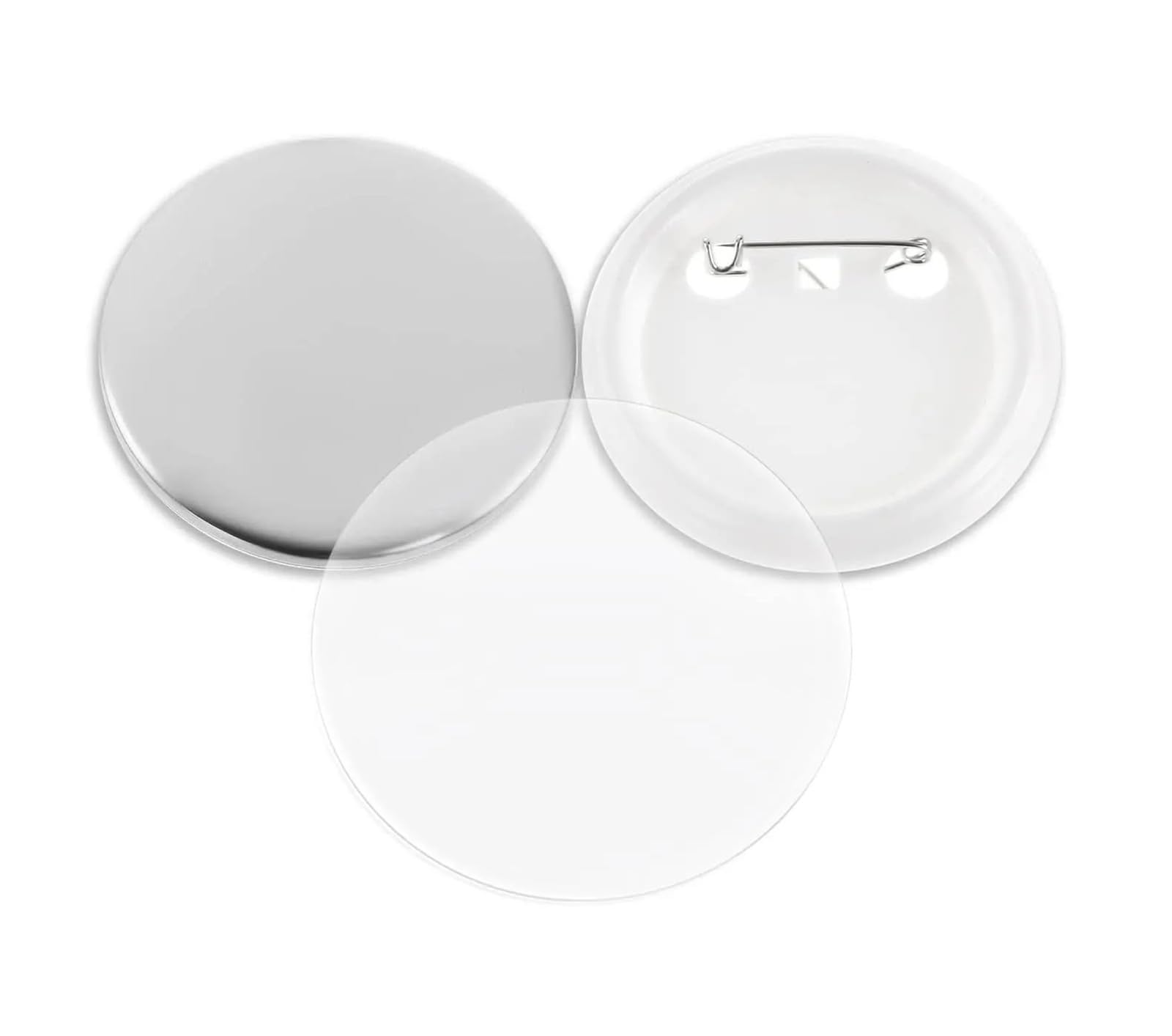 500 szt. pustych części do maszyny produkcji guzików z przypinkami, materiały eksploatacyjne, 32 mm, część DIY Na imprezy, wydarzenia sportowe(44mm 500set)