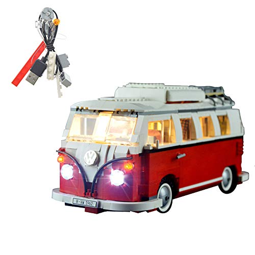 QJXF LED Light Set Compatible with Lego T1 Camper Van 10220, USB Light